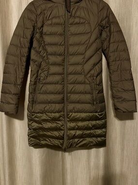 lululemon athletica Olive Long Quilted Puffer Coat
